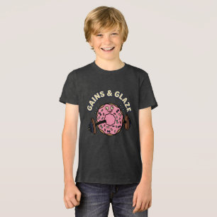 Camiseta Rosa Donut Haltere Tonto Comida Retro Academia
