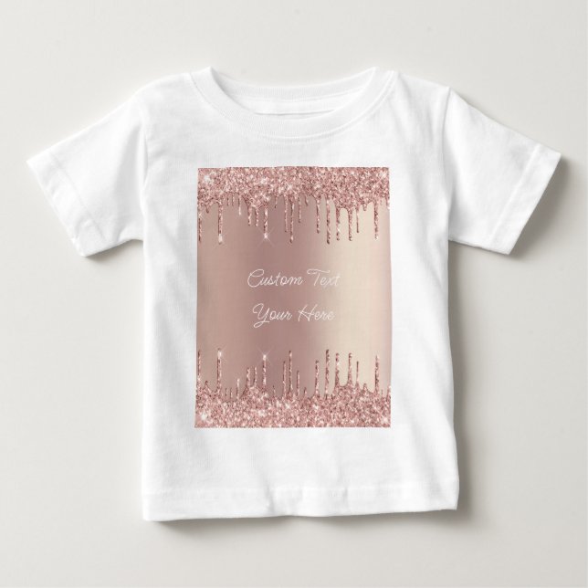 Camiseta Rosa Dourada Literatura Nome de Texto Personalizad (Frente)