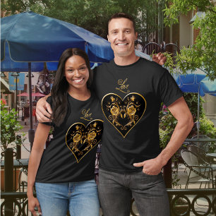 Camiseta Rosa Dourado e elegante
