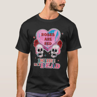 Camiseta Rosa é Dentro Vermelho Eu sou o Namorados Dia do M
