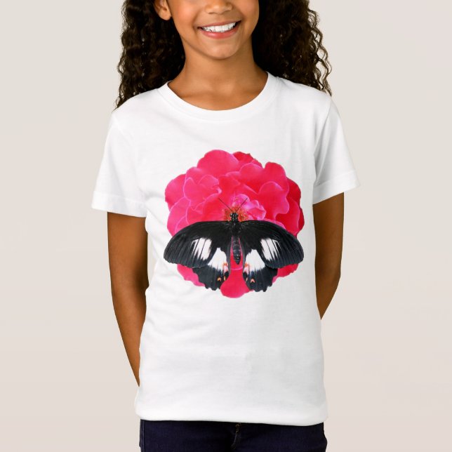 Camiseta Rosa e Swallowtail (Frente)