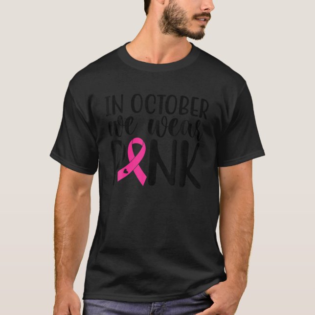 Camiseta Rosa em outubro vestimos o Cancer rosa Awarene (Frente)