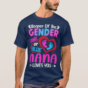 Camiseta Rosa Engraçado Ou Nana Azul Te Ama Sexo Reveal Cu