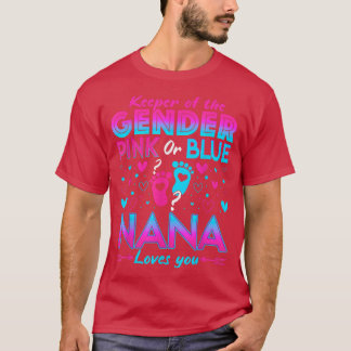 Camiseta Rosa Engraçado Ou Nana Azul Te Ama Sexo Reveal Cu
