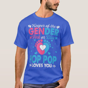 Camiseta Rosa Engraçado Ou Pop Pop Azul Te Ama A Revelação 