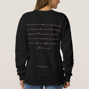 Camiseta Rosa Estético Preto Escrita à Mão Script Elegante