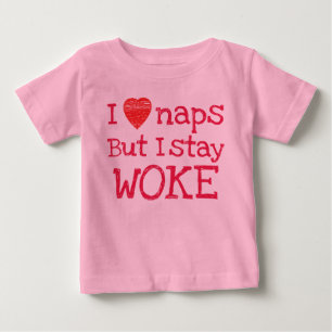 Camiseta Rosa eu amo sestas mas eu permaneço acordei