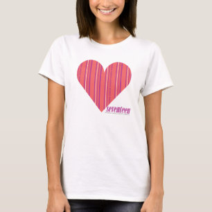 Camiseta Rosa fino 3 das listras
