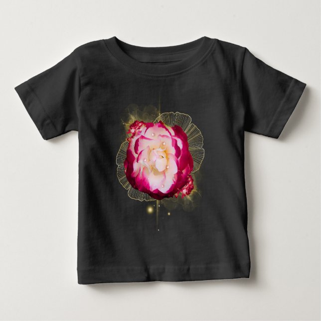 Camiseta Rosa, flor, rosa 1 (Frente)
