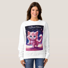 Camiseta Rosa fluffique gato bonito, estilo azul-azul surre