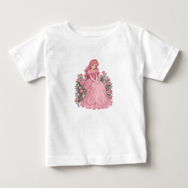 Camiseta Rosa Fofa Menina Princesa (Frente)