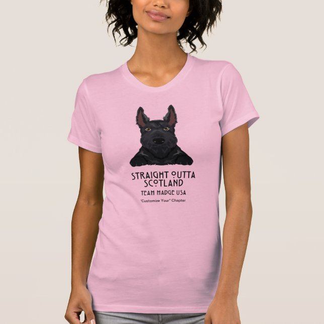 Camiseta rosa "fora" feminina (Frente)