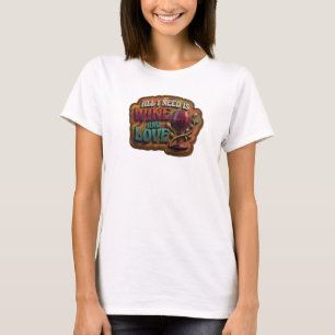 Camiseta Rosa Fresca TUDO O QUE PRECISO É VINHO E 