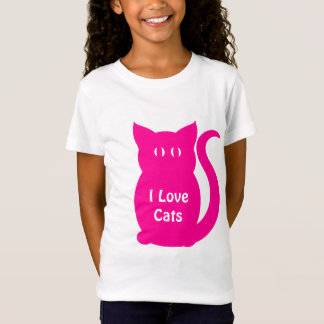 Camiseta Rosa gostoso, adoro gatos para crianças