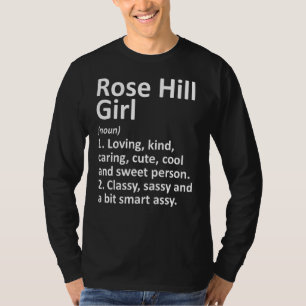 Camiseta Rosa Hill Girl Ks Kansas Funny City Raízes