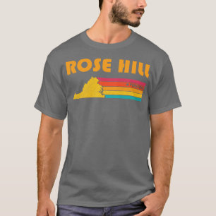 Camiseta Rosa Hill Virginia Vintage angustiado Souvenir