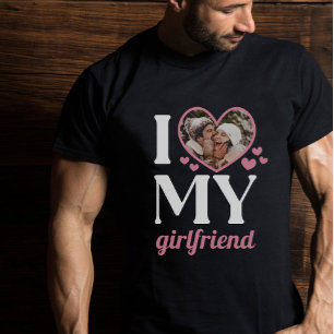 Camiseta Rosa I Heart My Namorada Add Your Photo