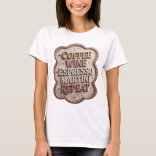 CAMISETA ROSA INTENSO CAFÉ VINHO ESPRESSO MARTINI REPITA