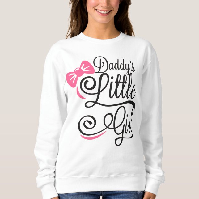 Camiseta Rosa Laço Script Menina do Papai (Frente)