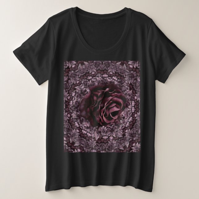 Camiseta Rosa Mandala (Frente do Design)