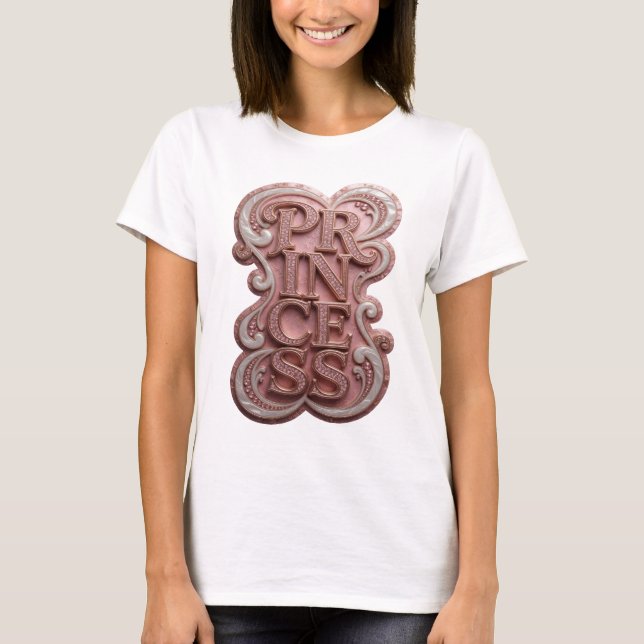 Camiseta Rosa Marcante Design PRINCESA Ousado (Frente)