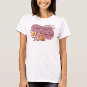 Camiseta Rosa Marcante MAS PRIMEIRO BRUNCH Design de Texto