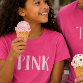 Camiseta Rosa Moderno Divertido Aquarela Clara sobre Rosa F