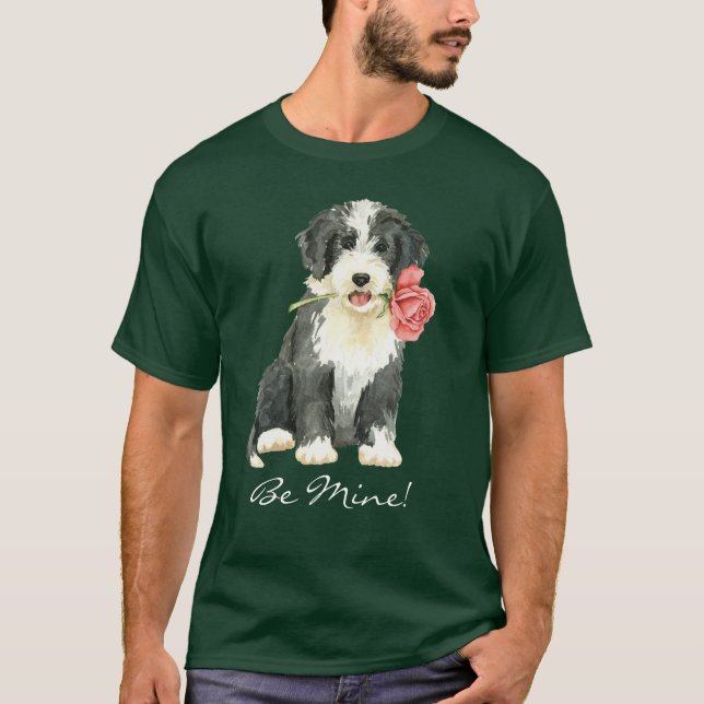 Camiseta Rosa namorados Beardie (Frente)