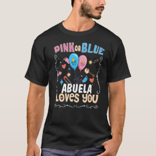 Camiseta Rosa ou Azul Abuela ama sua avó espanhola
