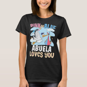 Camiseta Rosa ou Azul Abuela ama sua avó espanhola