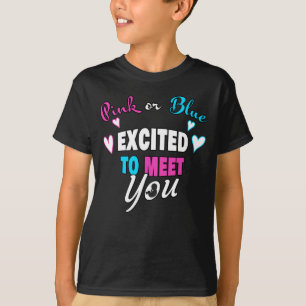 Camiseta Rosa ou Azul Animado para Conhecer a Revelação d
