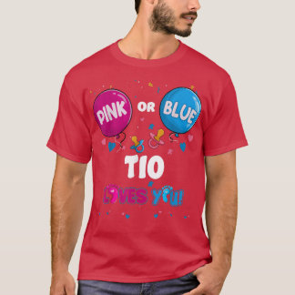 Camiseta Rosa ou Azul Balão que Tio ama Você Rever Sexo P