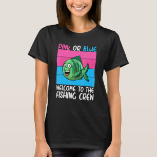 Camiseta Rosa Ou Azul Bem-Vindo à Equipe de Pesca Revelação