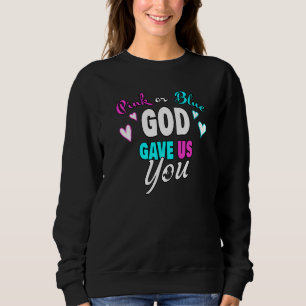 Camiseta Rosa Ou Azul Deus Nos Deu Você Fé Cristã Gênero