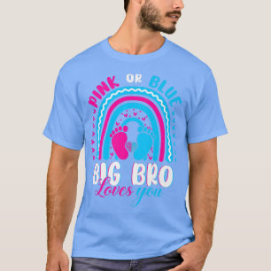 Camiseta Rosa ou Azul Grande Irmão Te Ama Rever Sexo P