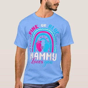 Camiseta Rosa ou Azul MAMMY ama você Sexo Festa de Revelaçã