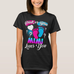 Camiseta Rosa Ou Azul Mimi Ama Sua Revelação De Gênero