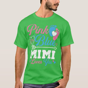 Camiseta Rosa Ou Azul Mimi Te Ama Sexo Reveal Par Bebê