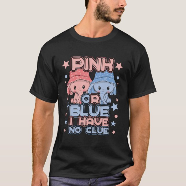 Camiseta Rosa Ou Azul Não Tenho Pistas Rosa Ou Azul De Sexo (Frente)