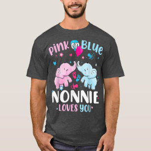 Camiseta Rosa Ou Azul Nonnie Te Ama Elefantes Gende Bebê