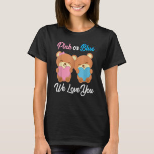 Camiseta Rosa ou Azul Nós Amo-Te A Revelação Do Gênero Do U