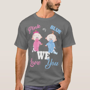 Camiseta Rosa Ou Azul Nós Amo-Te Chá de fraldas Gendor Cute