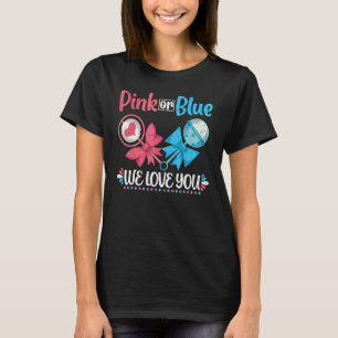 Camiseta Rosa Ou Azul Nós Amo-Te O Genoma Futuro Dos Pais