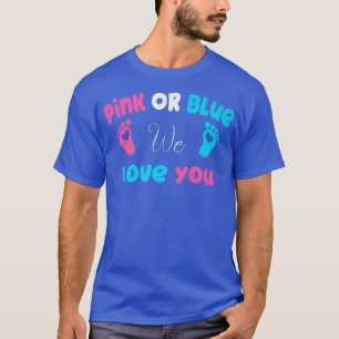 Camiseta Rosa Ou Azul Nós Amo-Te Pais Genê Festa