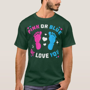 Camiseta Rosa Ou Azul Nós Amo-Te Sexo Reveal Baby 566