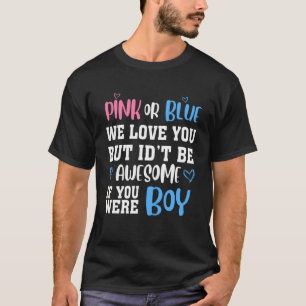 Camiseta Rosa Ou Azul Nós Te Amo No Programa De Festa Blue