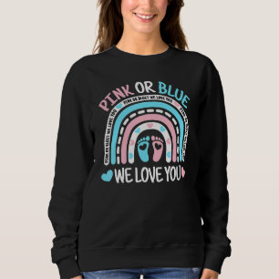 Camiseta Rosa Ou Azul Nós Te Amo Sexo Revele Bebê Bonito S