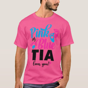 Camiseta Rosa Ou Azul Tia Te Ama Sexo Reveal Baby Anno