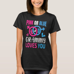 Camiseta Rosa ou Azul Vovó Ama Você Bebê Revelação de Gêner