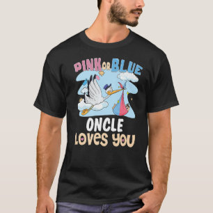 Camiseta Rosa ou Círculo Azul Te Ama O Melhor Tio Alguma Ve